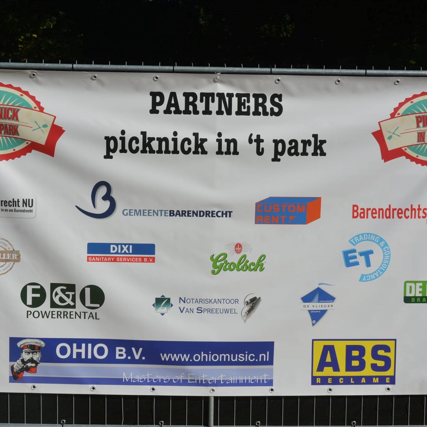 Alle partners die Picknick in 't Park 2016 mede mogelijk hebben gemaakt